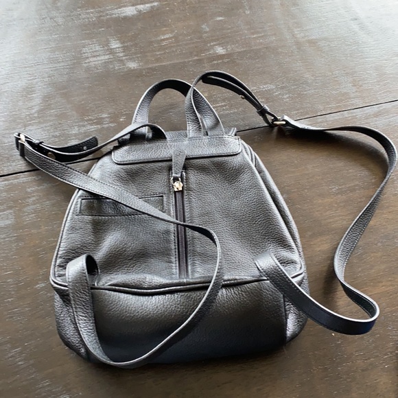 Etienne Aigner Bags Black Leather Backpack Poshmark